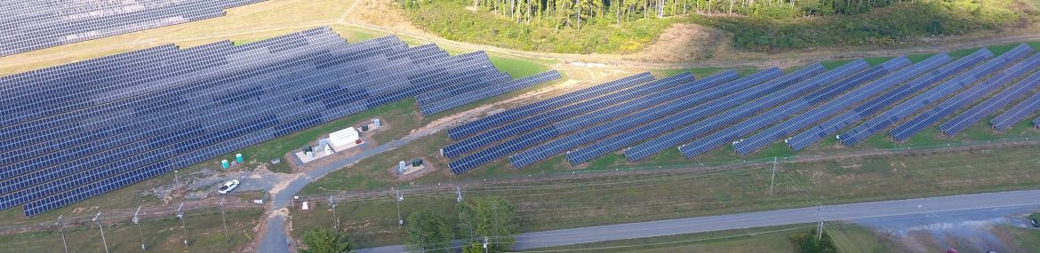 Overhead panoramic view of Lower solar array